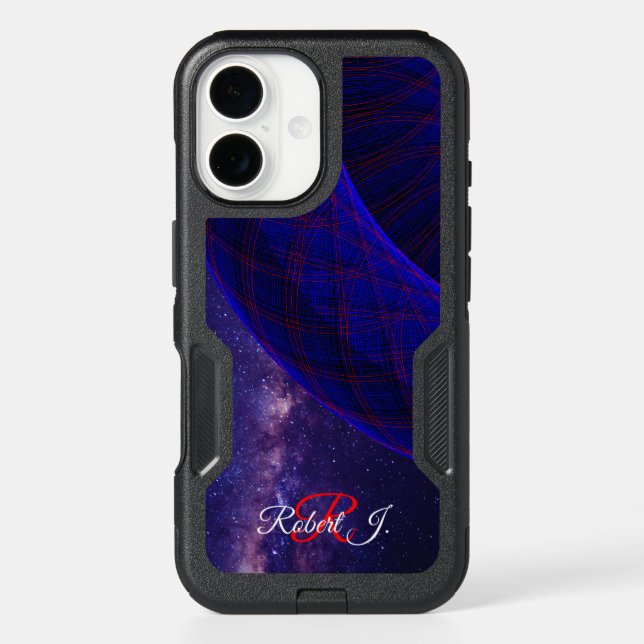 Blue Space Donuts iPhone 16 OtterBox Case (Back)