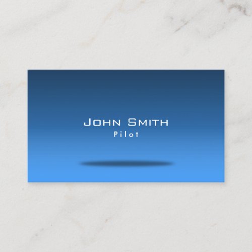 Blue Space Pilot/Aviator Business Card
