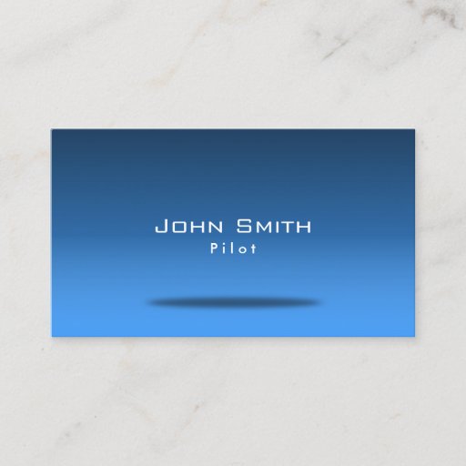 Customizable Blue Space Pilot/Aviator Business Card