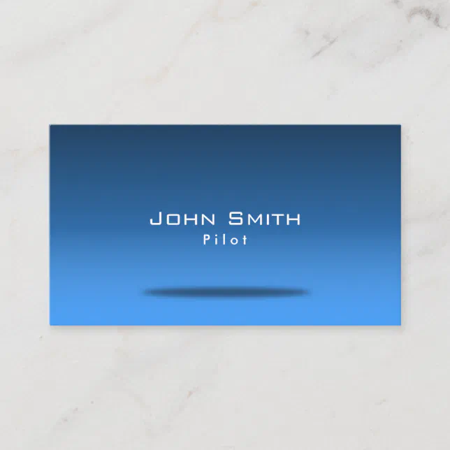 Blue Space Pilot/Aviator Business Card Zazzle