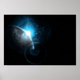 Blue space poster