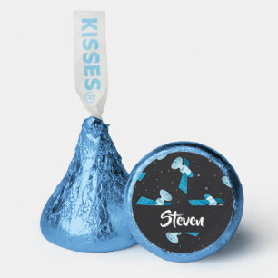 Blue space satellite pattern hershey®'s kisses®