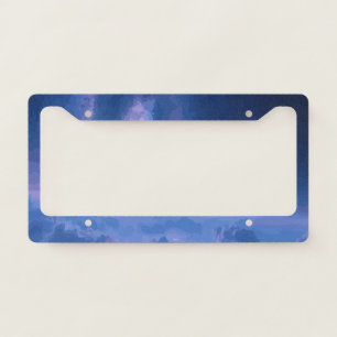 Blue Space Sky – Cosmic Galaxy Car Accessory License Plate Frame