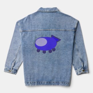 Blue Spaceship Denim Jacket
