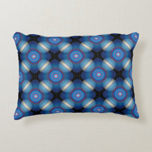 Blue Spacey Geometric Accent Pillow