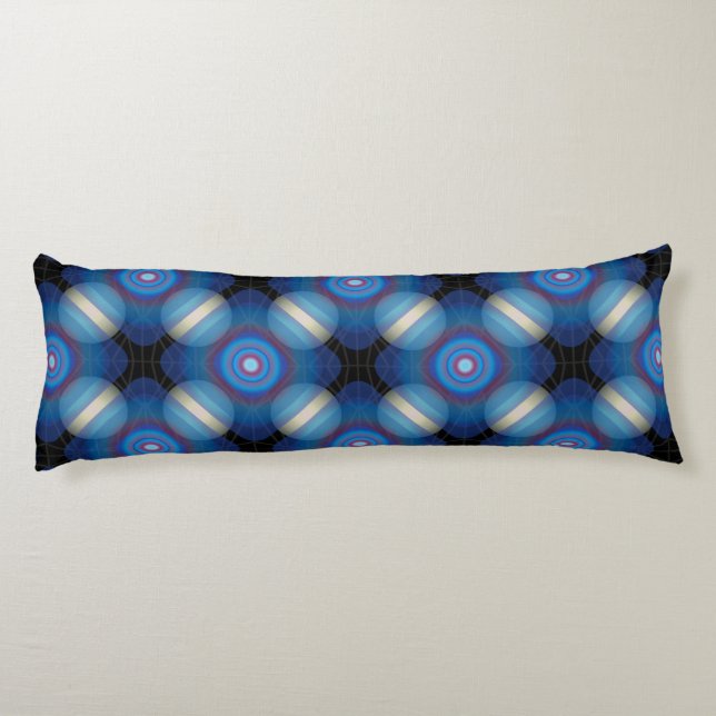 Blue Spacey Geometric Body Pillow (Back)