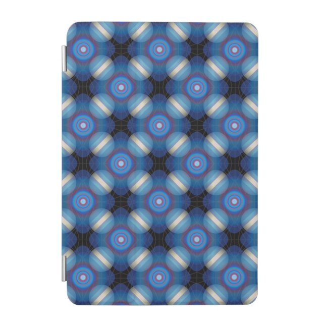 Blue Spacey Geometric iPad Mini Cover (Front)
