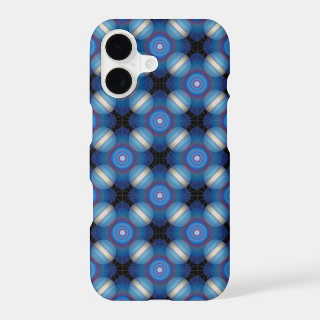 Blue Spacey Geometric Iphone Case (Back)