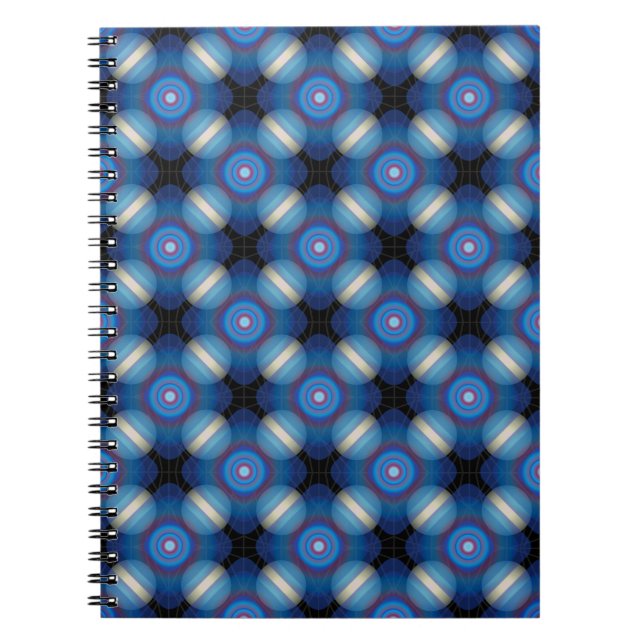 Blue Spacey Geometric Notebook (Front)