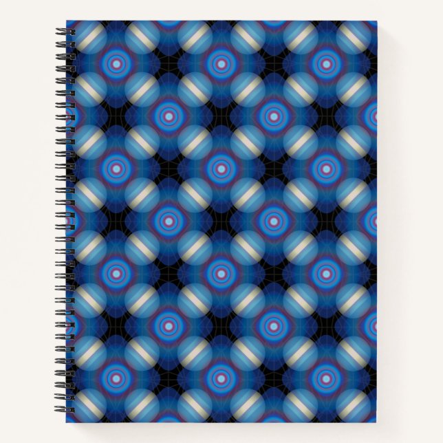 Blue Spacey Geometric Notebook (Front)