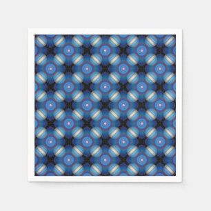 Blue Spacey Geometric Paper Napkins