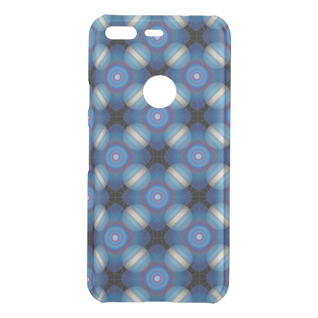 Blue Spacey Geometric Uncommon Google Pixel Case (Back)