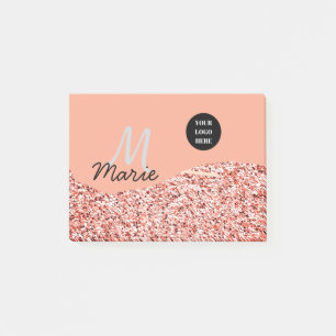 blue sparkle add logo text thank you discount post-it notes