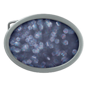 Blue Sparkle Bokeh Lights Belt Buckle