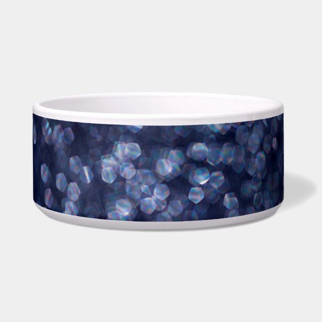 Blue Sparkle Bokeh Lights Bowl (Front)