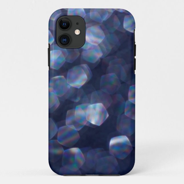 Blue Sparkle Bokeh Lights Case-Mate iPhone Case (Back)