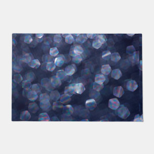 Blue Sparkle Bokeh Lights Doormat