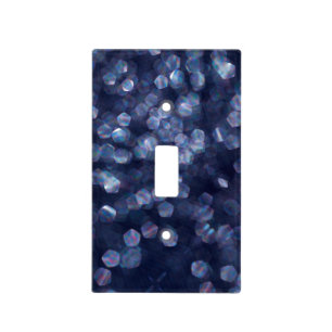 Blue Sparkle Bokeh Lights Light Switch Cover