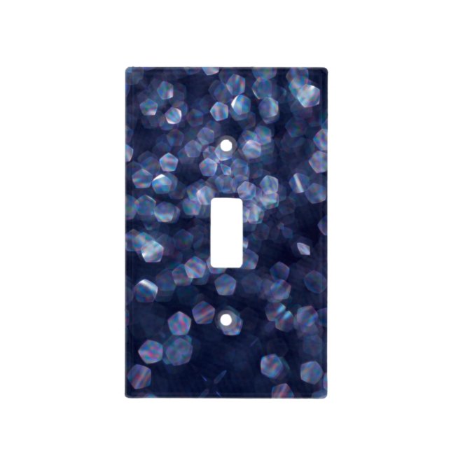 Blue Sparkle Bokeh Lights Light Switch Cover (Front)