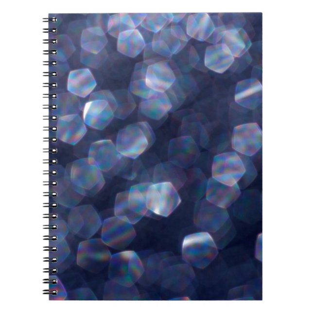 Blue Sparkle Bokeh Lights Notebook (Front)