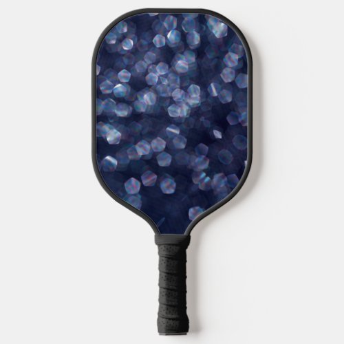 Blue Sparkle Bokeh Lights Pickleball Paddle