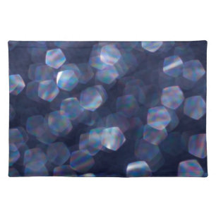 Blue Sparkle Bokeh Lights Placemat