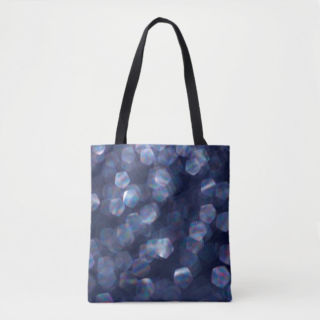 Blue Sparkle Bokeh Lights Tote Bag (Front)