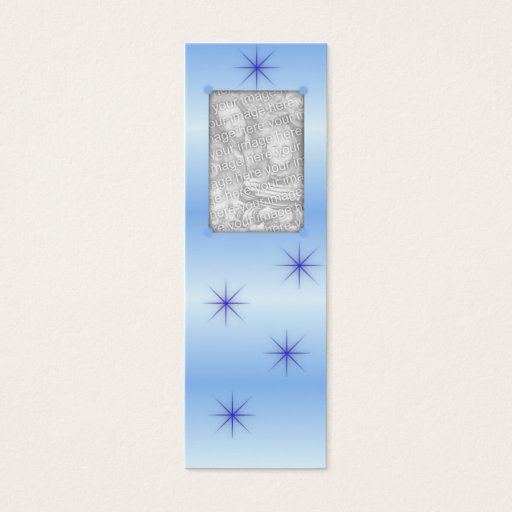 Customizable Blue Sparkle Bookmarks Business Card Templates
