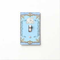 Blue Sparkle Carriage Cinderella Princess Royal Light Switch Cover