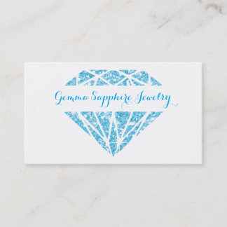 Blue Sparkle Gem Jeweler Business Card