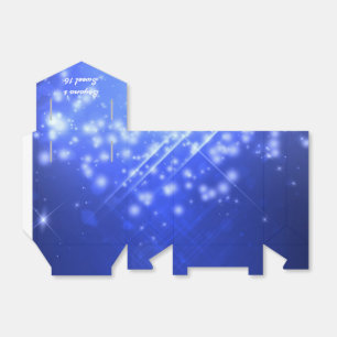 Blue Sparkle Glam Club Vibe Party Favor Box