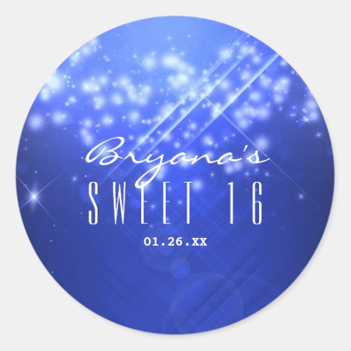 Blue Sparkle Glam Club Vibe PARTY Stickers