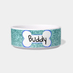 Blue Sparkle Glitter Pet Dog Cat Personalized<br><div class="desc">This design was created though digital art. It may be personalized in the area provided or customizing by choosing the click to customize further option and changing the name, initials or words. You may also change the text color and style or delete the text for an image only design. Contact...</div>
