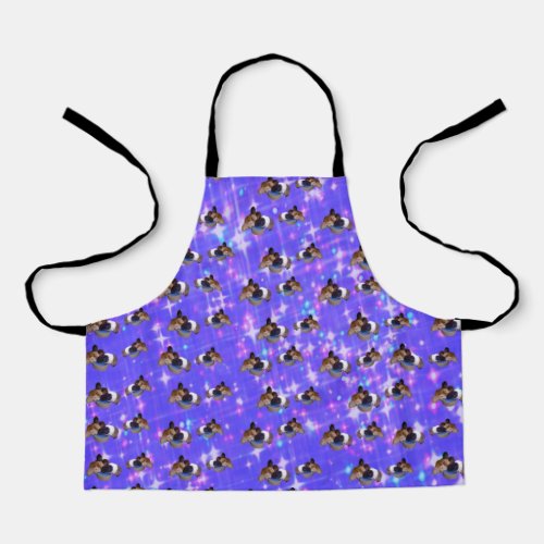 Blue Sparkle Guinea Pig Pattern Apron