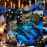 Blue Sparkle Magical Night Masquerade Party