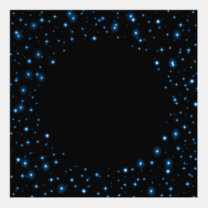 Blue Sparkle Stars Black Night Sky Frame or Arch