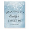 Blue Sparkle Sweet 16 Welcome