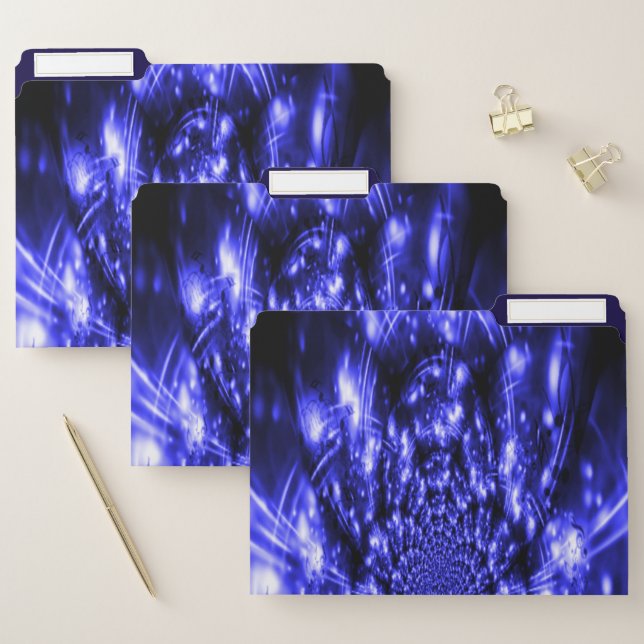 Blue Sparkling Lights File Folder (Set)