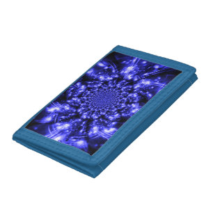 Blue Sparkling Lights Tri-fold Wallet