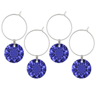 Blue Sparkling Lights Wine Charm