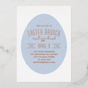Blue Speckled Egg Easter Hunt Party Invitation