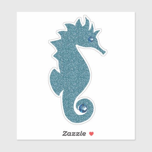 Blue Speckled Seahorse Sticker