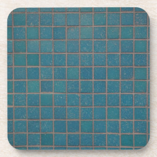 blue speckled tiles beverage coaster