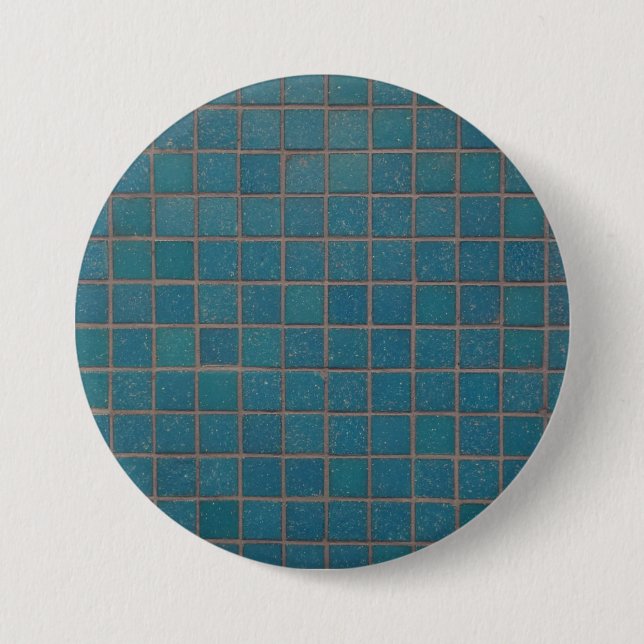 blue speckled tiles button (Front)