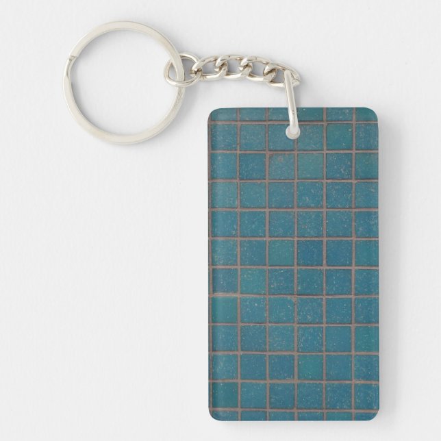 blue speckled tiles keychain (Front)