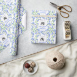 Blue Speedwell wildflower watercolor wedding Wrapping Paper<br><div class="desc">Pretty blue Veronica Speedwell wildflower botanical watercolor painting photo wedding wrapping paper. © Original painting and design by Sarah Trett for www.mylittleedenweddings.com</div>