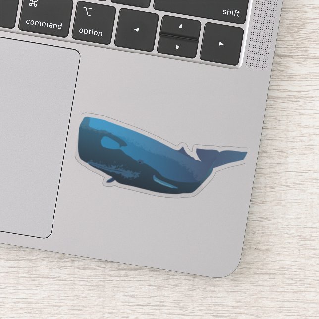 Blue Sperm Whale Sticker (Detail)