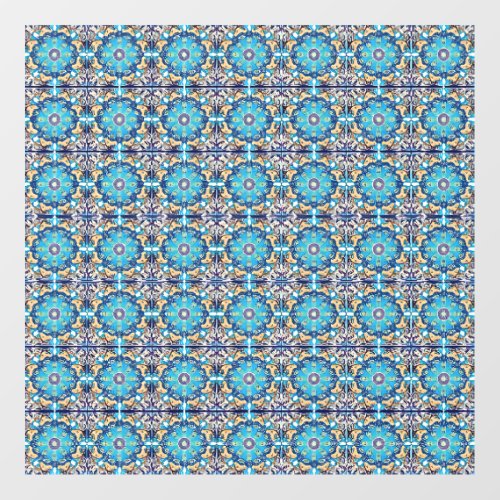 Blue Spheres Dollhouse Miniatures Floor Decal