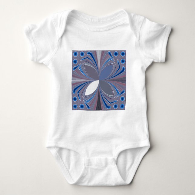Blue spider baby bodysuit (Front)