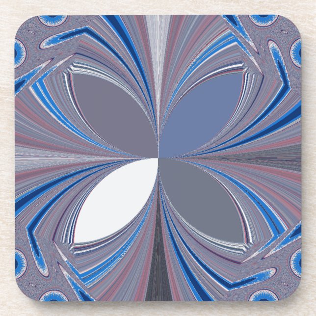 Blue spider beverage coaster (Front)